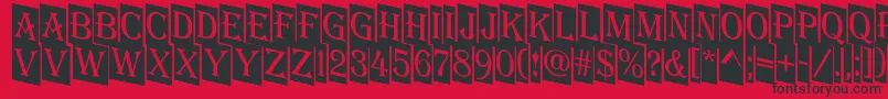 AAlgeriusnrcmdn Font – Black Fonts on Red Background