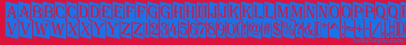 AAlgeriusnrcmdn Font – Blue Fonts on Red Background
