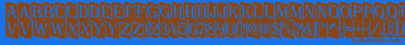 AAlgeriusnrcmdn Font – Brown Fonts on Blue Background