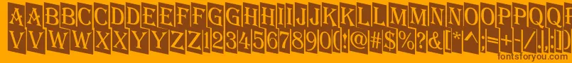 AAlgeriusnrcmdn Font – Brown Fonts on Orange Background