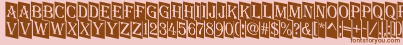 AAlgeriusnrcmdn Font – Brown Fonts on Pink Background