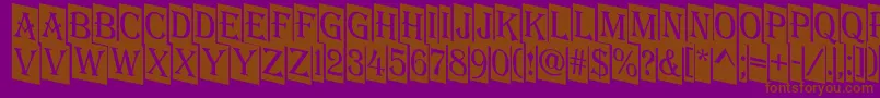 AAlgeriusnrcmdn Font – Brown Fonts on Purple Background