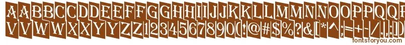 AAlgeriusnrcmdn-fontti – ruskeat fontit valkoisella taustalla