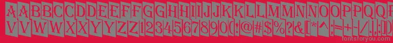 AAlgeriusnrcmdn Font – Gray Fonts on Red Background