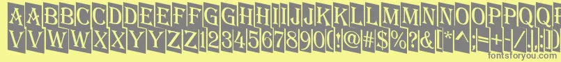 AAlgeriusnrcmdn Font – Gray Fonts on Yellow Background