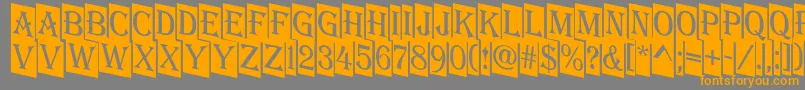 AAlgeriusnrcmdn Font – Orange Fonts on Gray Background