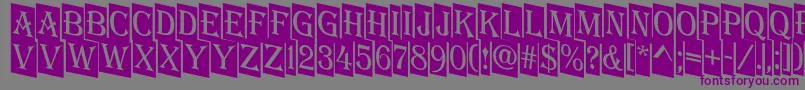 AAlgeriusnrcmdn-fontti – violetit fontit harmaalla taustalla