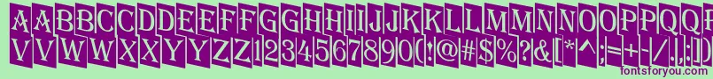 AAlgeriusnrcmdn Font – Purple Fonts on Green Background