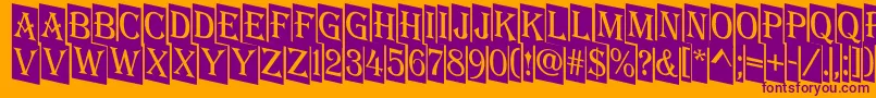 AAlgeriusnrcmdn Font – Purple Fonts on Orange Background