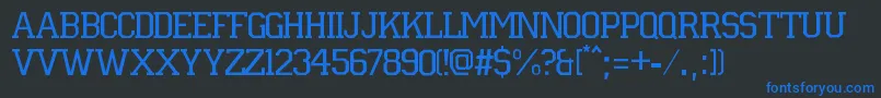 Universidad2015 Font – Blue Fonts on Black Background