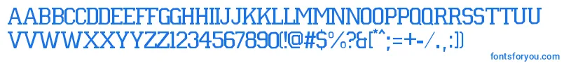Universidad2015-Schriftart – Blaue Schriften auf weißem Hintergrund