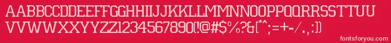 Universidad2015 Font – Pink Fonts on Red Background