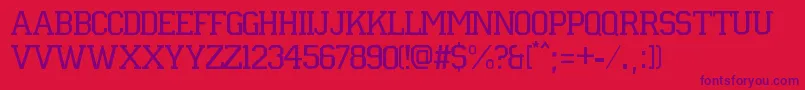 Universidad2015 Font – Purple Fonts on Red Background