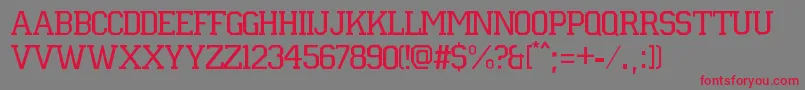 Universidad2015 Font – Red Fonts on Gray Background