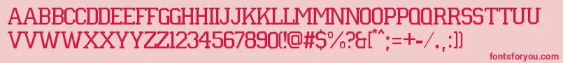 Universidad2015 Font – Red Fonts on Pink Background