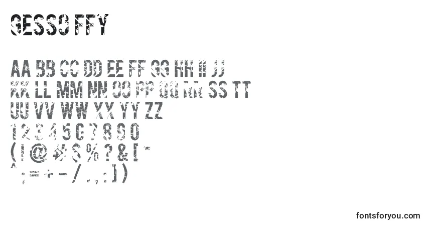 Шрифт Gesso ffy – алфавит, цифры, специальные символы