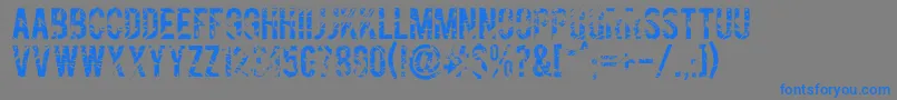 Gesso ffy Font – Blue Fonts on Gray Background