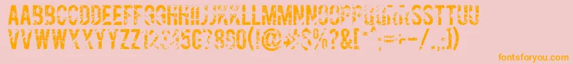 Gesso ffy Font – Orange Fonts on Pink Background