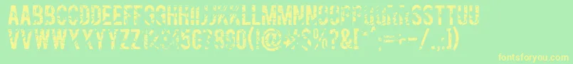 Gesso ffy Font – Yellow Fonts on Green Background