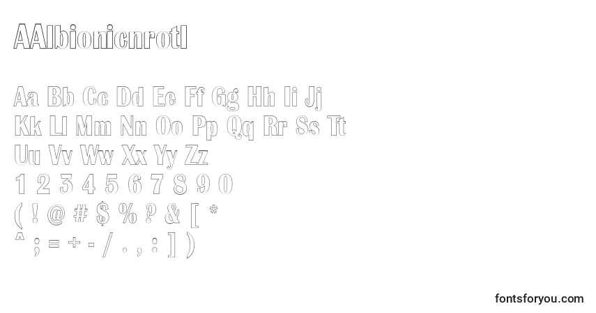 Шрифт AAlbionicnrotl – алфавит, цифры, специальные символы