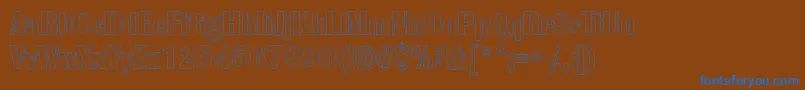 Czcionka AAlbionicnrotl – niebieskie czcionki na brązowym tle