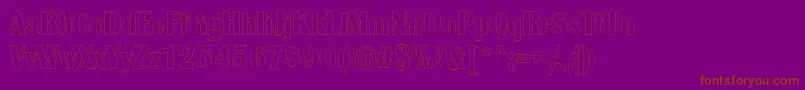 AAlbionicnrotl Font – Brown Fonts on Purple Background