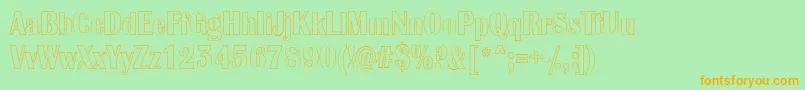 AAlbionicnrotl Font – Orange Fonts on Green Background