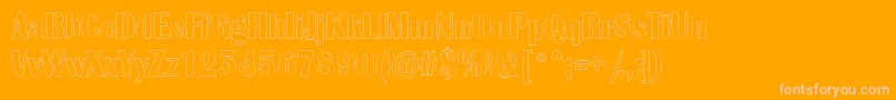 AAlbionicnrotl Font – Pink Fonts on Orange Background