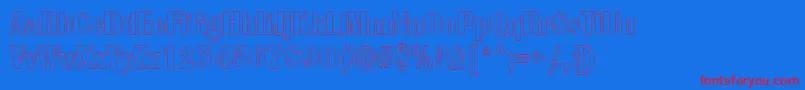 AAlbionicnrotl-fontti – punaiset fontit sinisellä taustalla