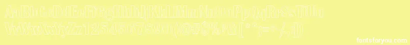 AAlbionicnrotl Font – White Fonts on Yellow Background