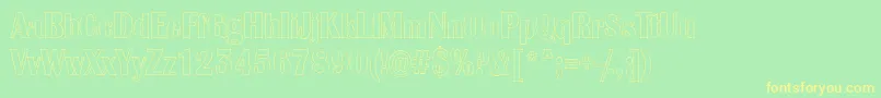 AAlbionicnrotl Font – Yellow Fonts on Green Background