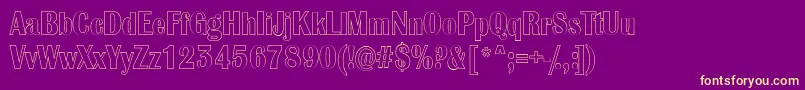 AAlbionicnrotl Font – Yellow Fonts on Purple Background