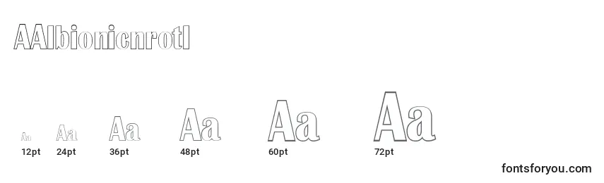 Размеры шрифта AAlbionicnrotl