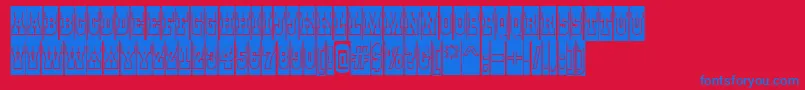 Police GildiatitulcmgrBold – polices bleues sur fond rouge