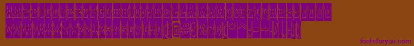 GildiatitulcmgrBold Font – Purple Fonts on Brown Background