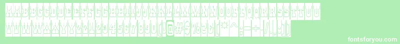 GildiatitulcmgrBold-Schriftart – Weiße Schriften auf grünem Hintergrund