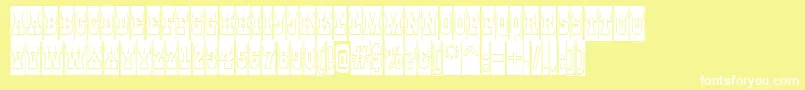 GildiatitulcmgrBold Font – White Fonts on Yellow Background
