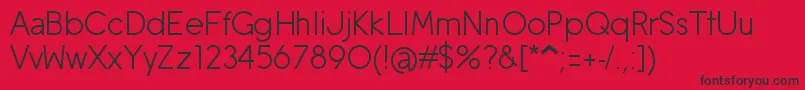 MobileSans Font – Black Fonts on Red Background
