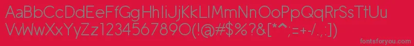 MobileSans Font – Gray Fonts on Red Background