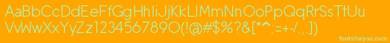 MobileSans Font – Green Fonts on Orange Background