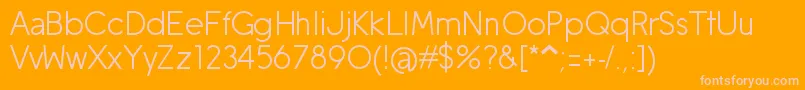 Police MobileSans – polices roses sur fond orange