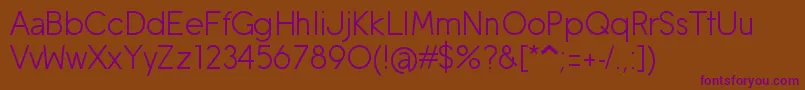 MobileSans Font – Purple Fonts on Brown Background