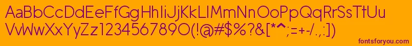 MobileSans Font – Purple Fonts on Orange Background