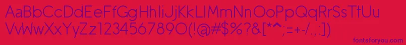 MobileSans Font – Purple Fonts on Red Background