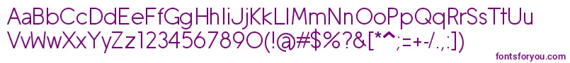 MobileSans-fontti – violetit fontit valkoisella taustalla