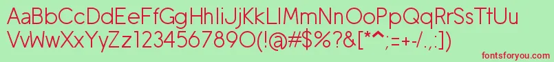 MobileSans Font – Red Fonts on Green Background