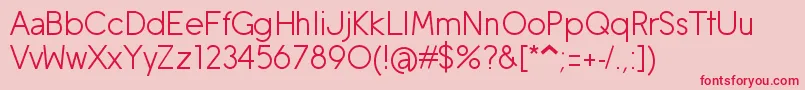 MobileSans Font – Red Fonts on Pink Background