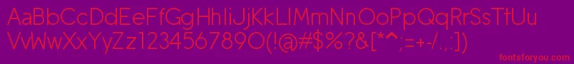 Шрифт MobileSans – красные шрифты на фиолетовом фоне