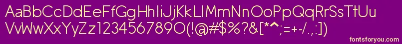 Police MobileSans – polices jaunes sur fond violet
