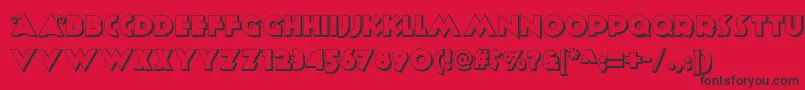 Anagramshadownf Font – Black Fonts on Red Background